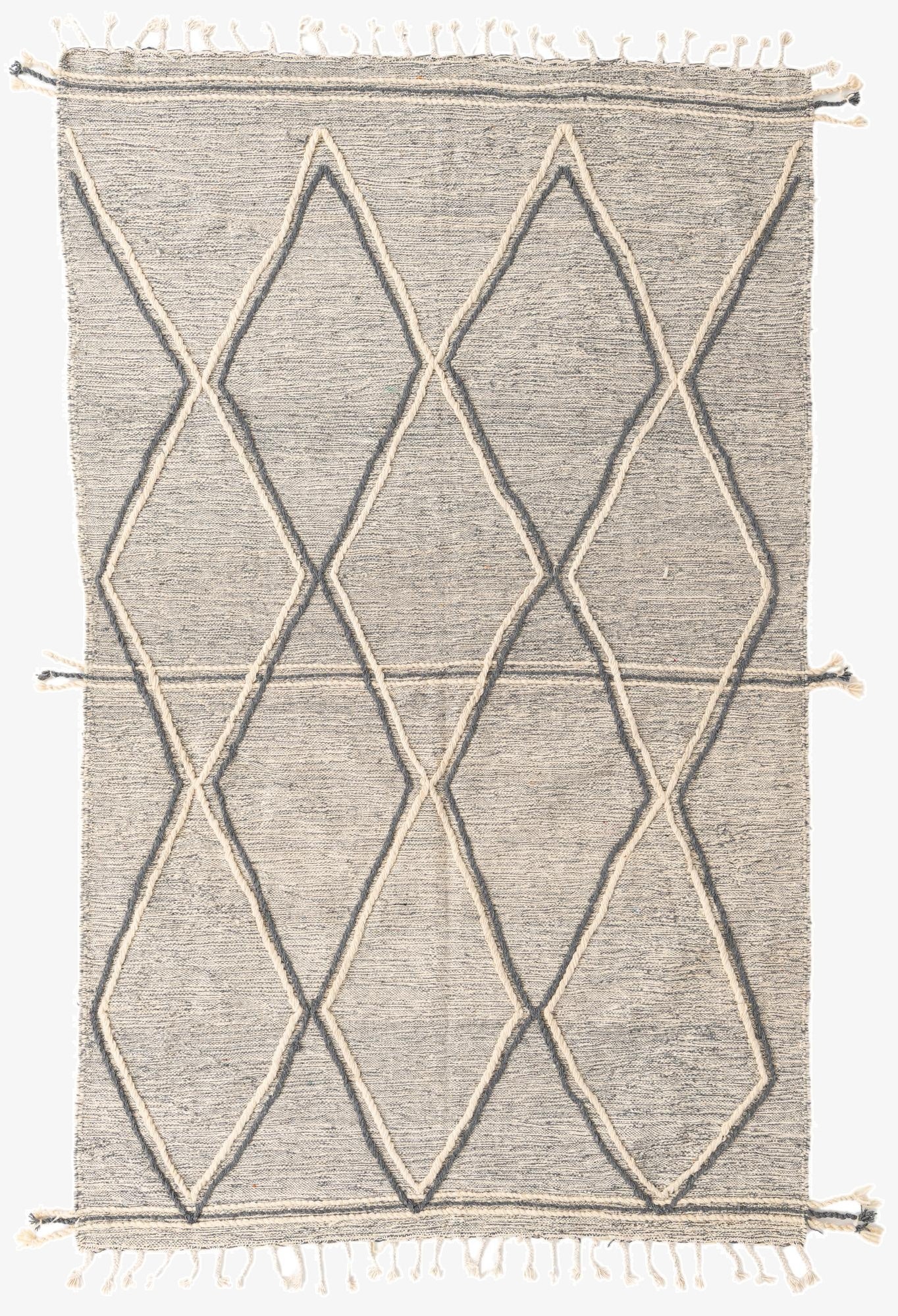  6' x 9' 8  Hand Knotted Moroccan Wool Rug