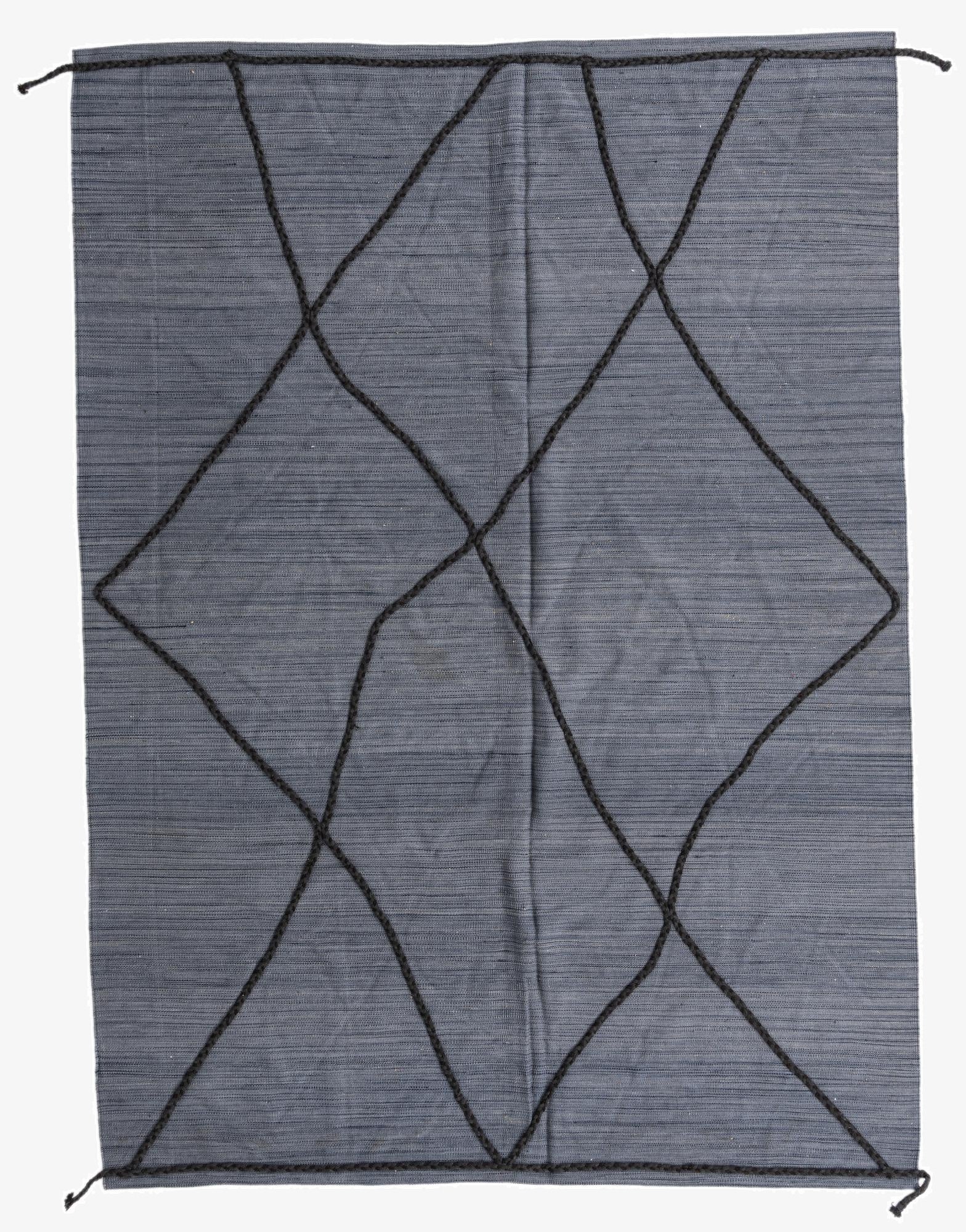  6' 11 x 9' 6  Hand Knotted Moroccan Wool Rug