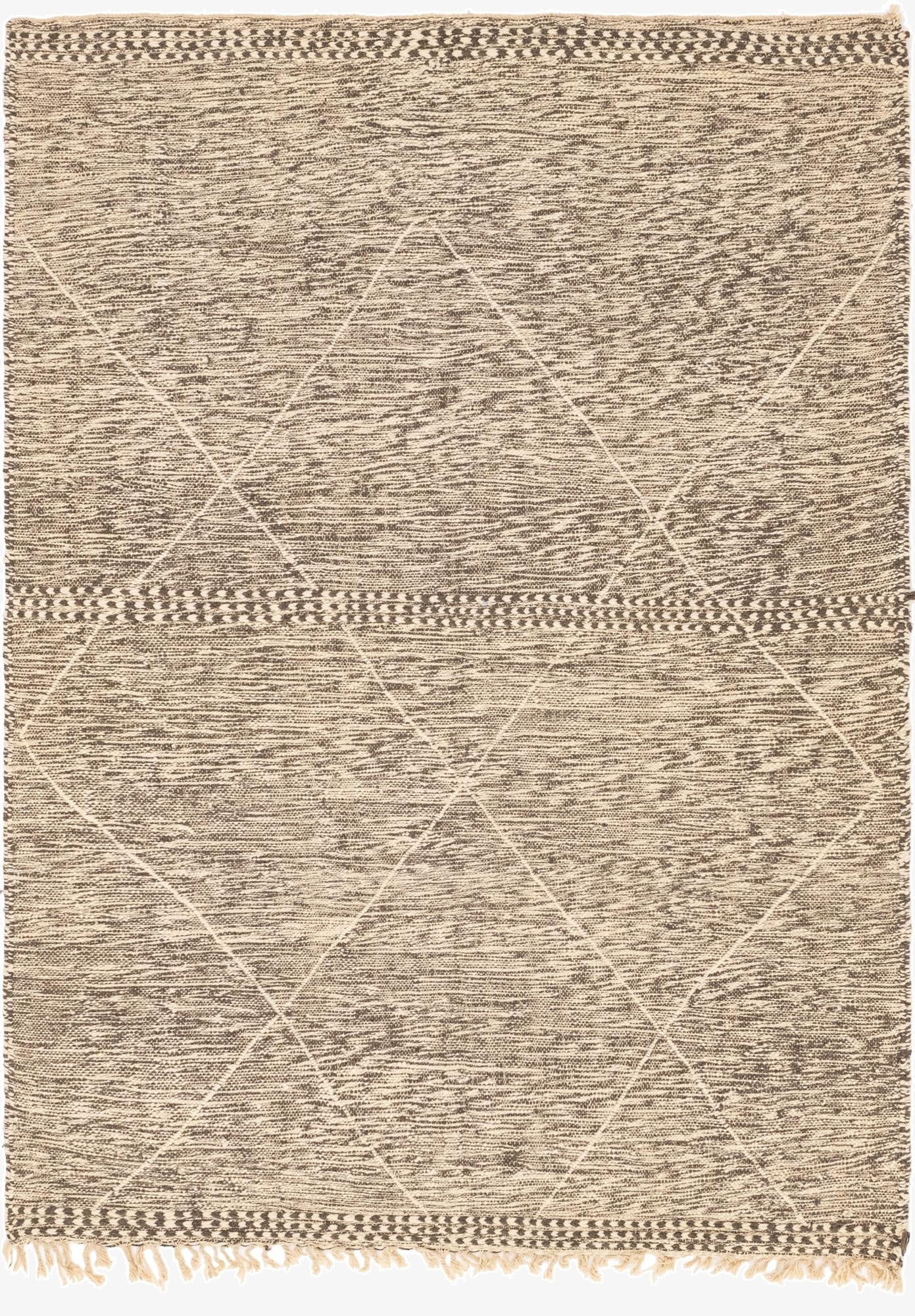  6' 7 x 9'  Hand Knotted Moroccan Wool Rug