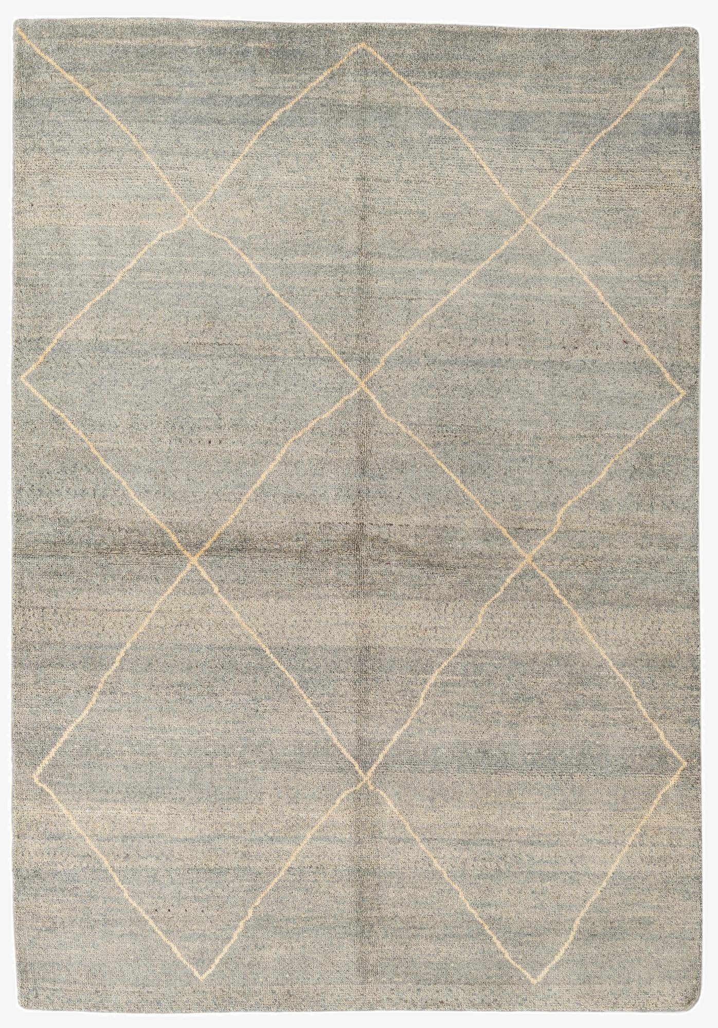  5' 7 x 8'  Hand Knotted Moroccan Wool Rug