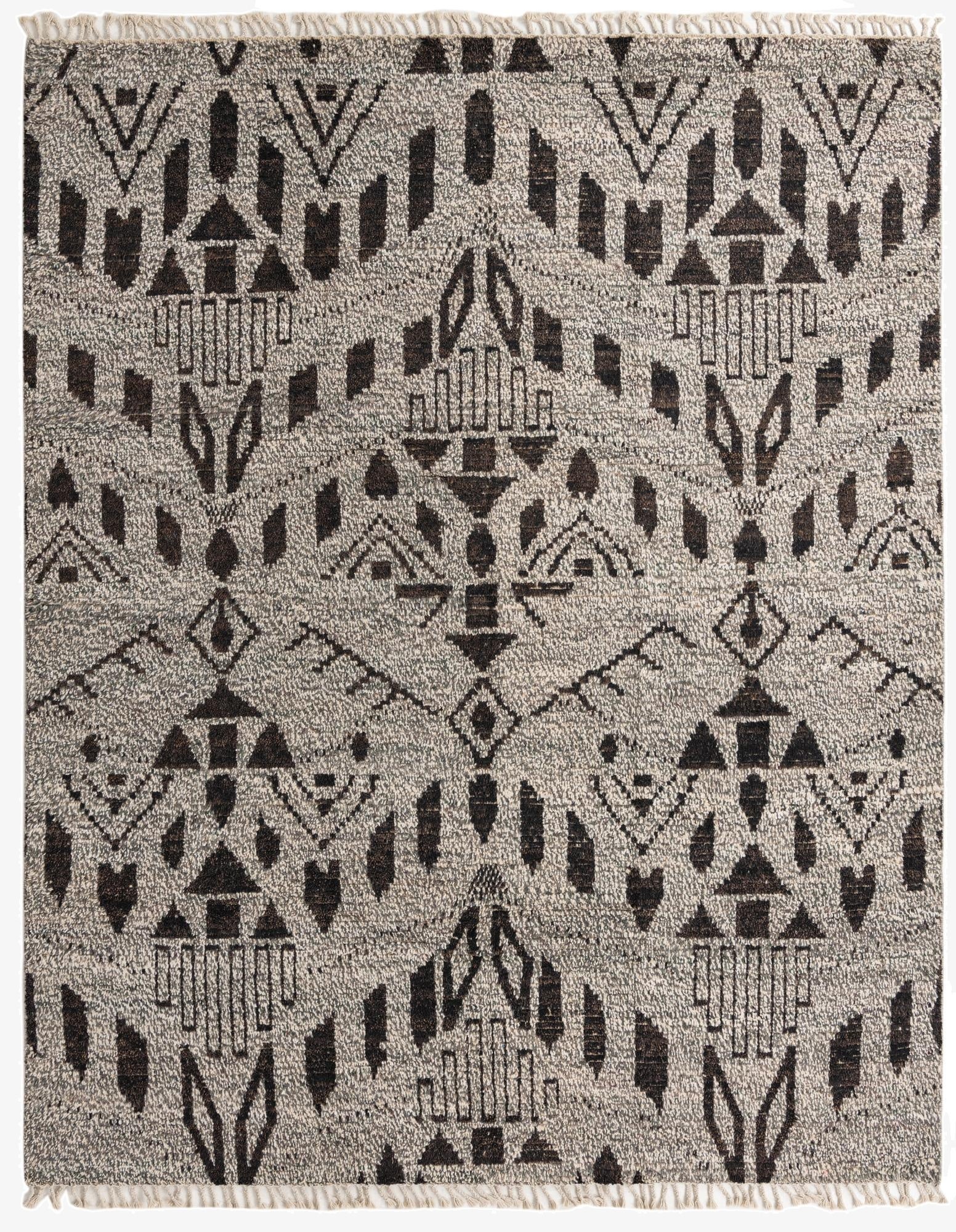  8' 2 x 10' 3  Hand Knotted Moroccan Wool Rug