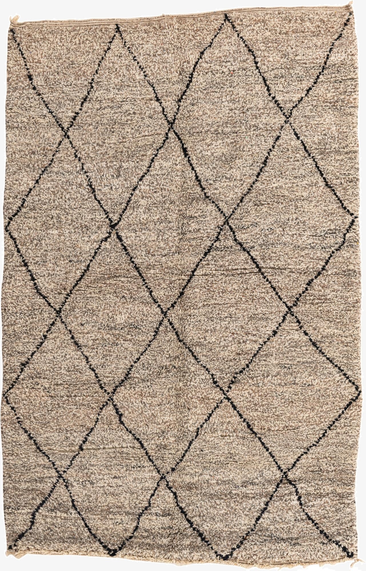  5' 5 x 8' 4  Hand Knotted Moroccan Wool Rug