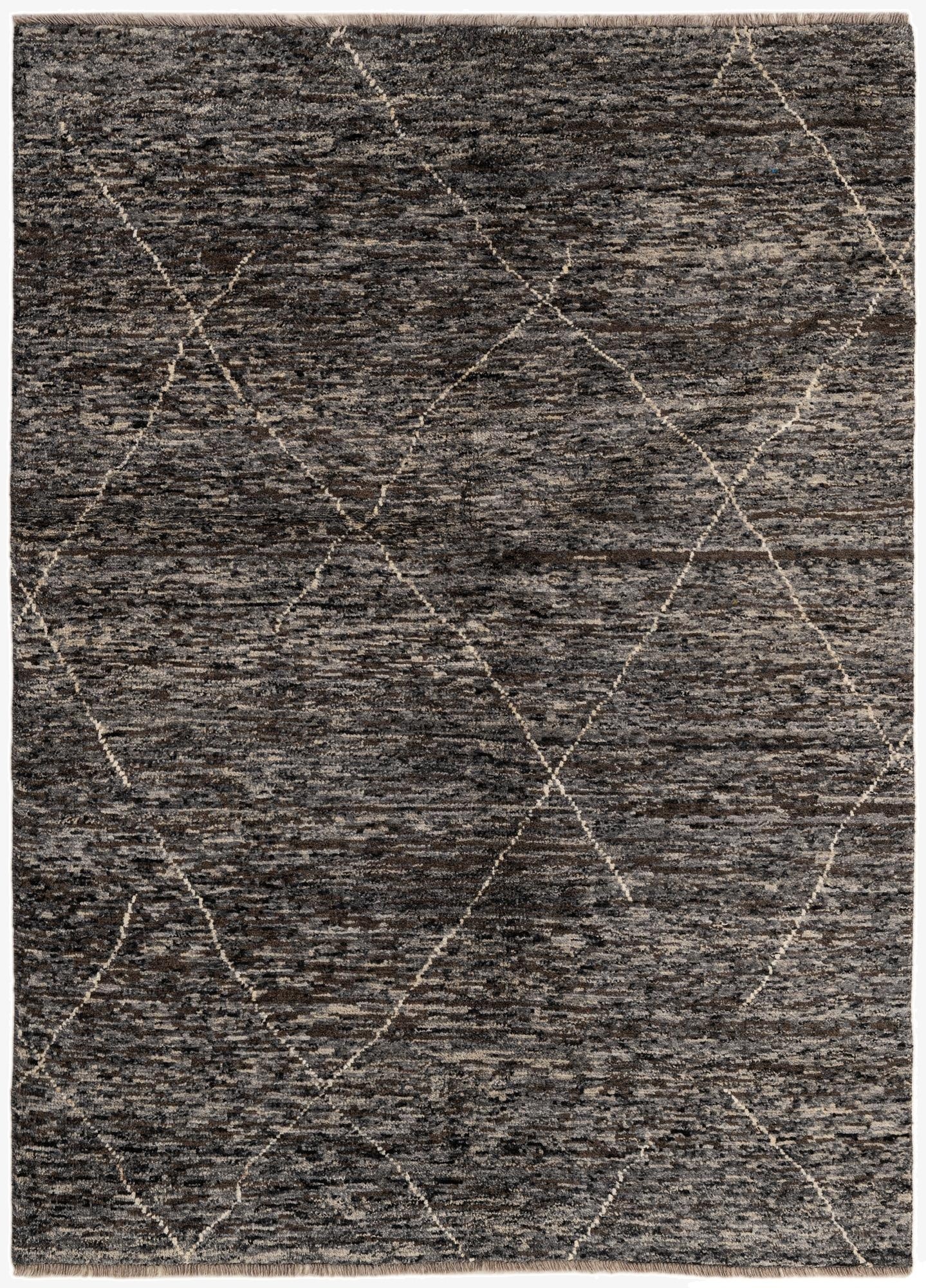 4' 7 x 6' 5  Hand Knotted Moroccan Wool Rug