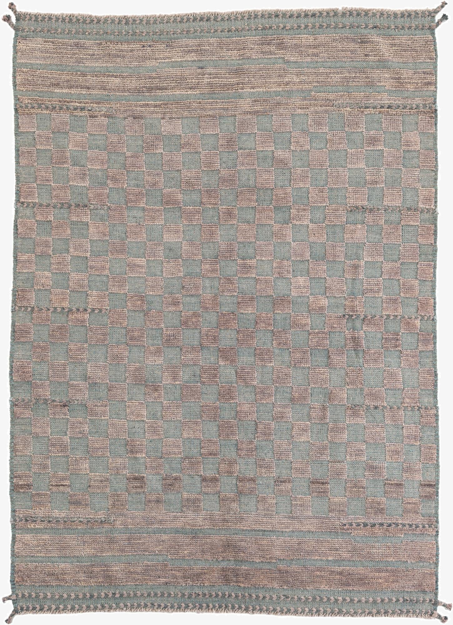  5' x 7'  Hand Knotted Moroccan Wool Rug