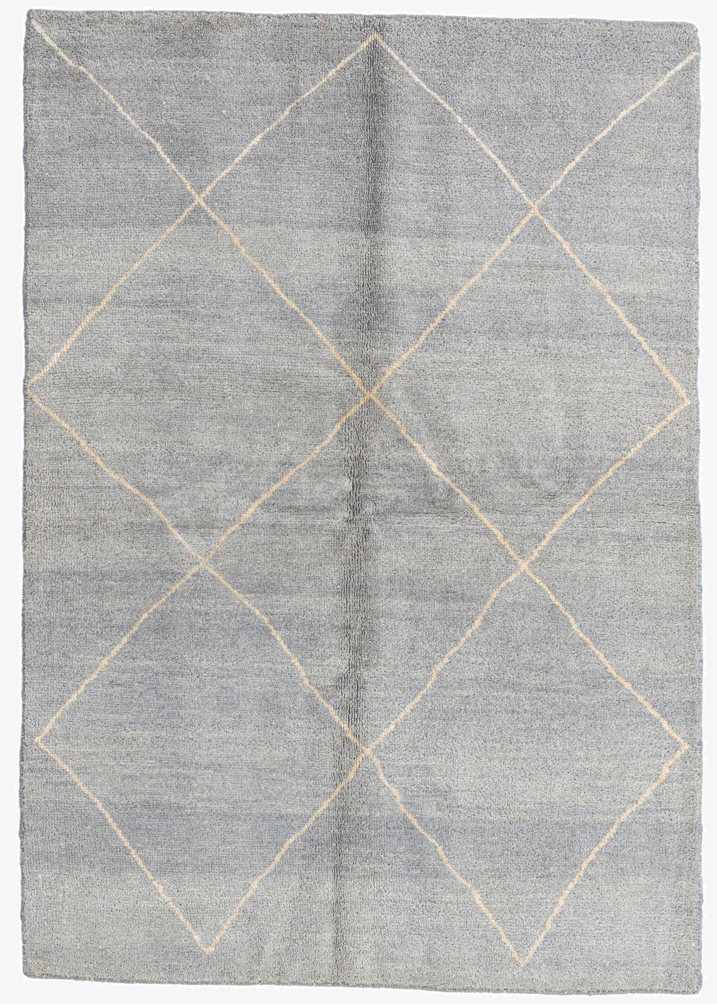  4' 7 x 6' 7  Hand Knotted Moroccan Wool Rug