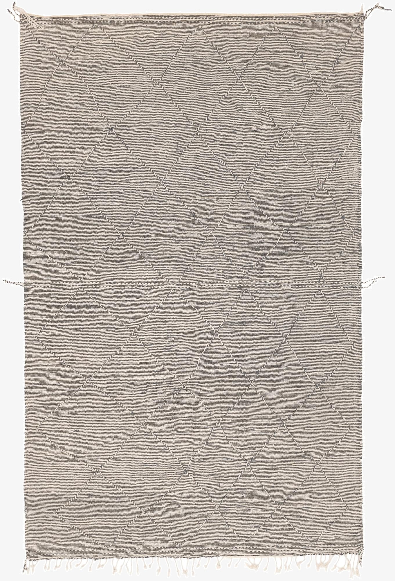  6' 4 x 10' 1  Hand Knotted Moroccan Wool Rug