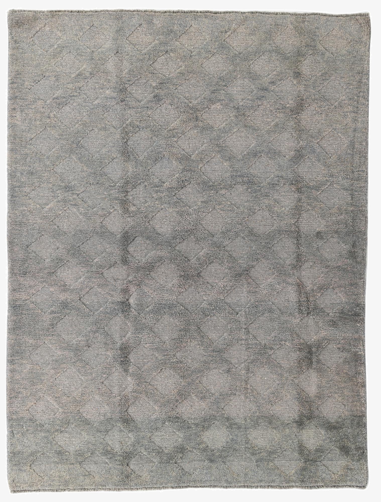  6' x 7' 9  Hand Knotted Moroccan Wool Rug