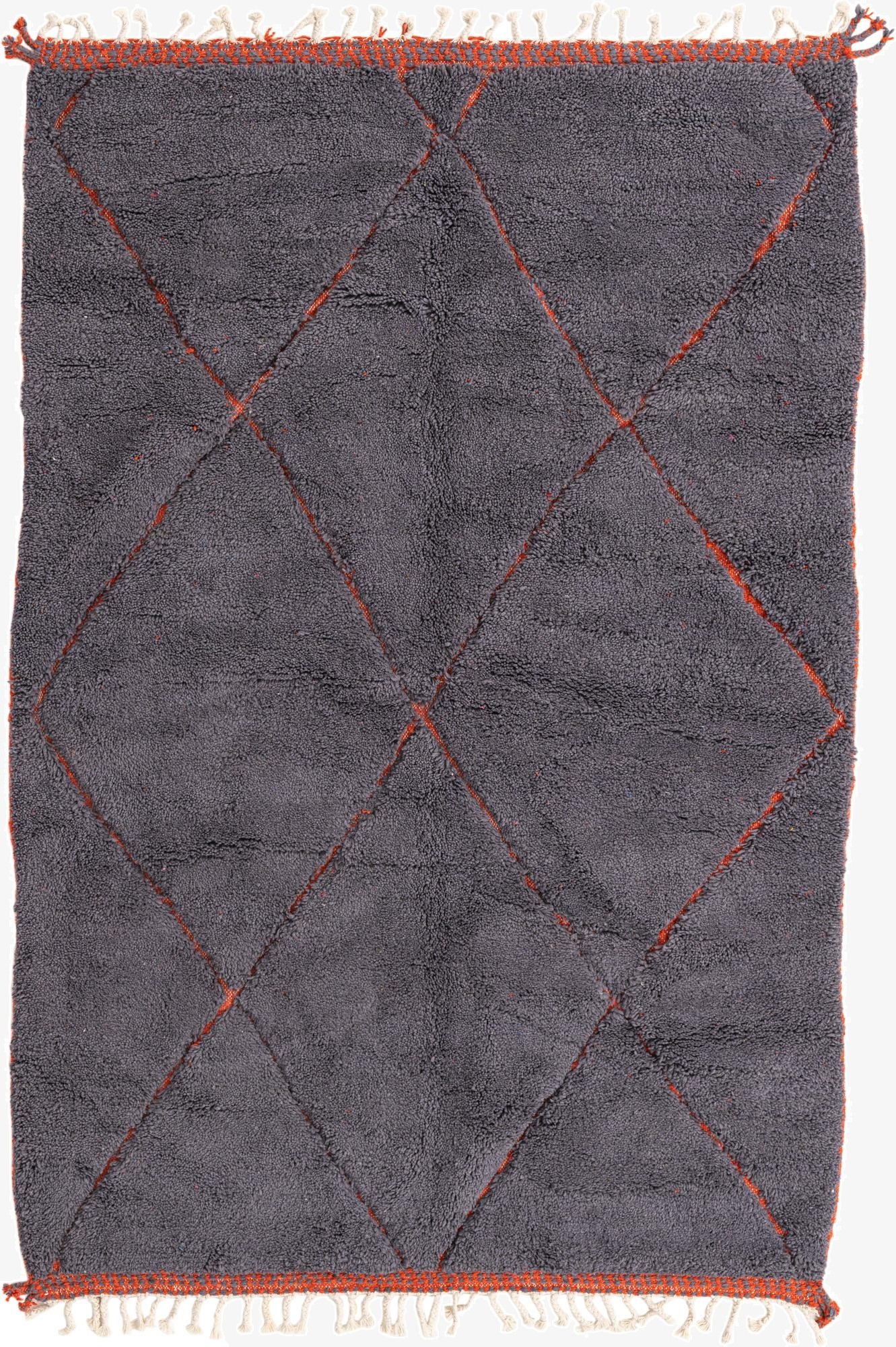  5' 4 x 8' 3  Hand Knotted Moroccan Wool Rug