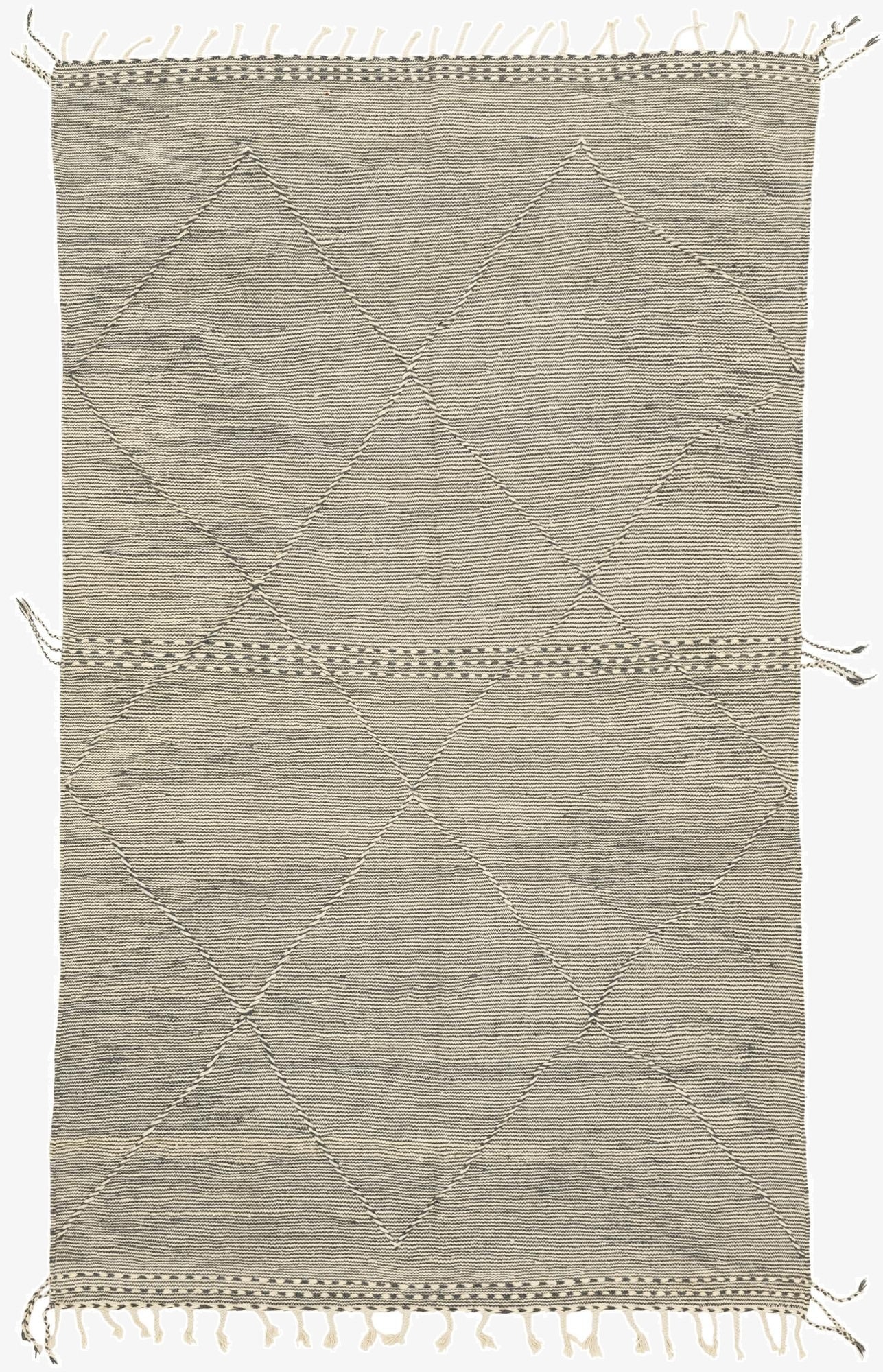  6' 5 x 10' 9  Hand Knotted Moroccan Wool Rug