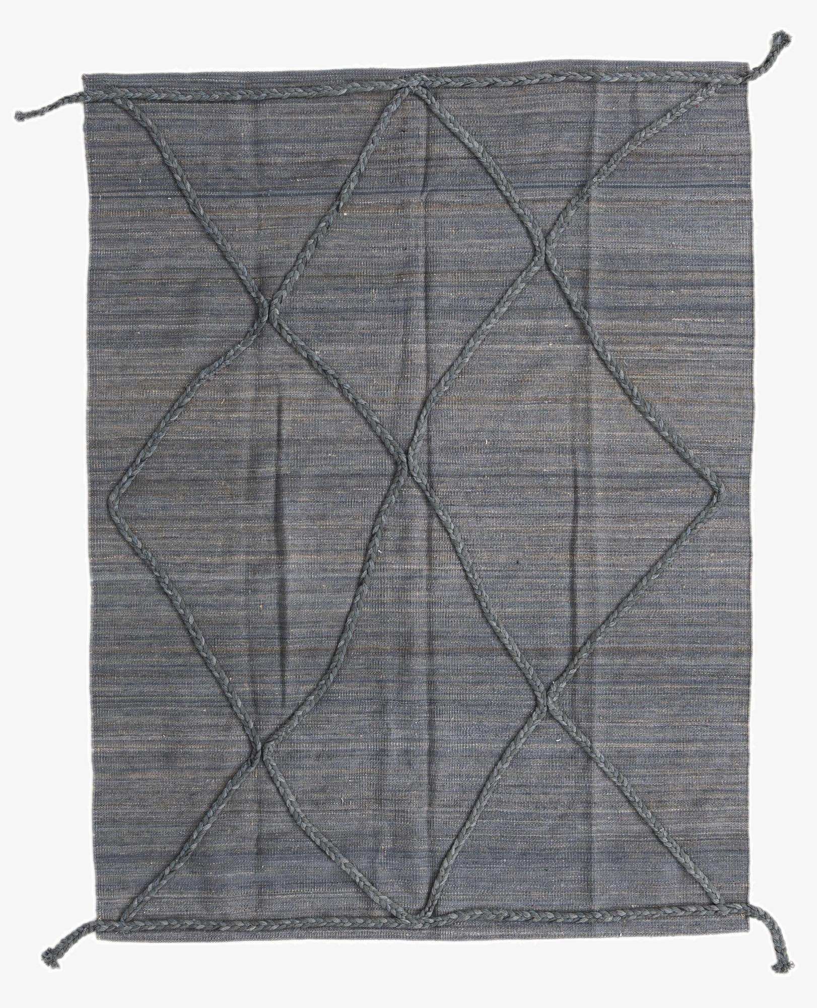  4' 3 x 5' 8  Hand Knotted Moroccan Wool Rug