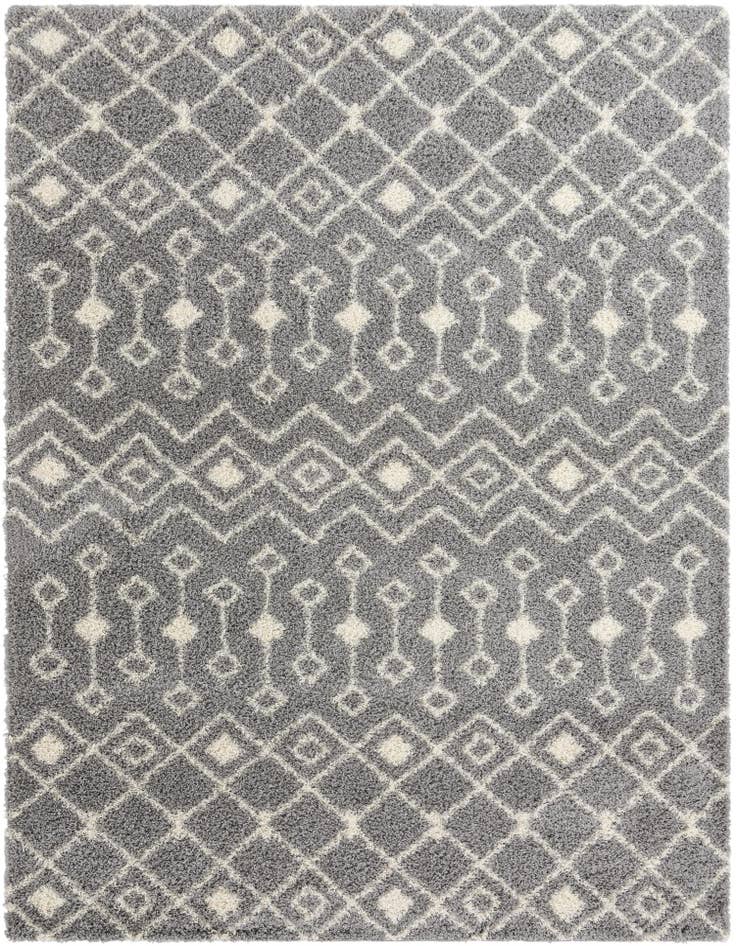 Detail image of 10' x 13' Moroccan Trellis Shag Rug