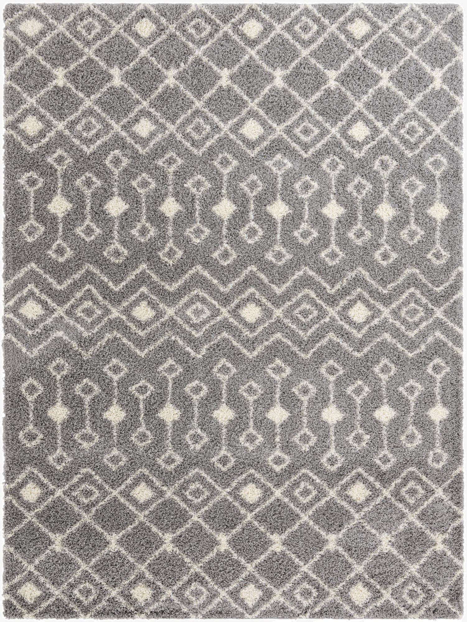  10' x 13' Moroccan Trellis Shag Rug