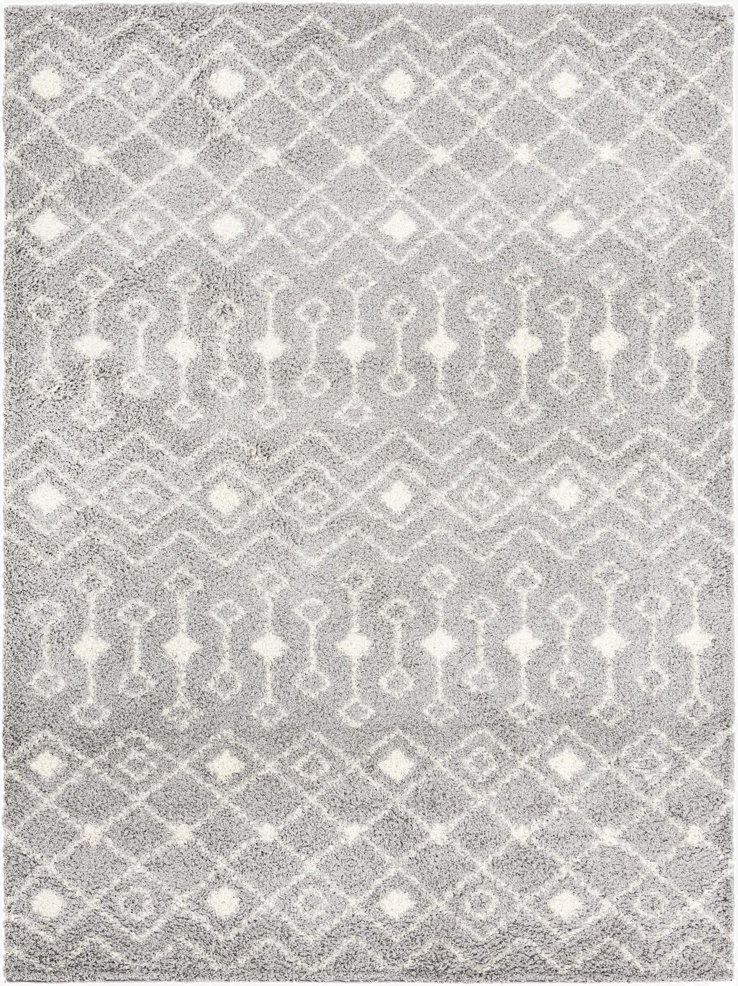  9' x 12' Moroccan Trellis Shag Rug