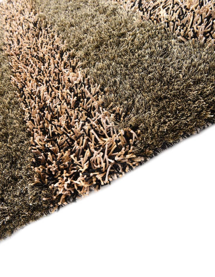 Detail image of  5' x 6' 7  Hand Knotted Multi-Tone Shag Rug