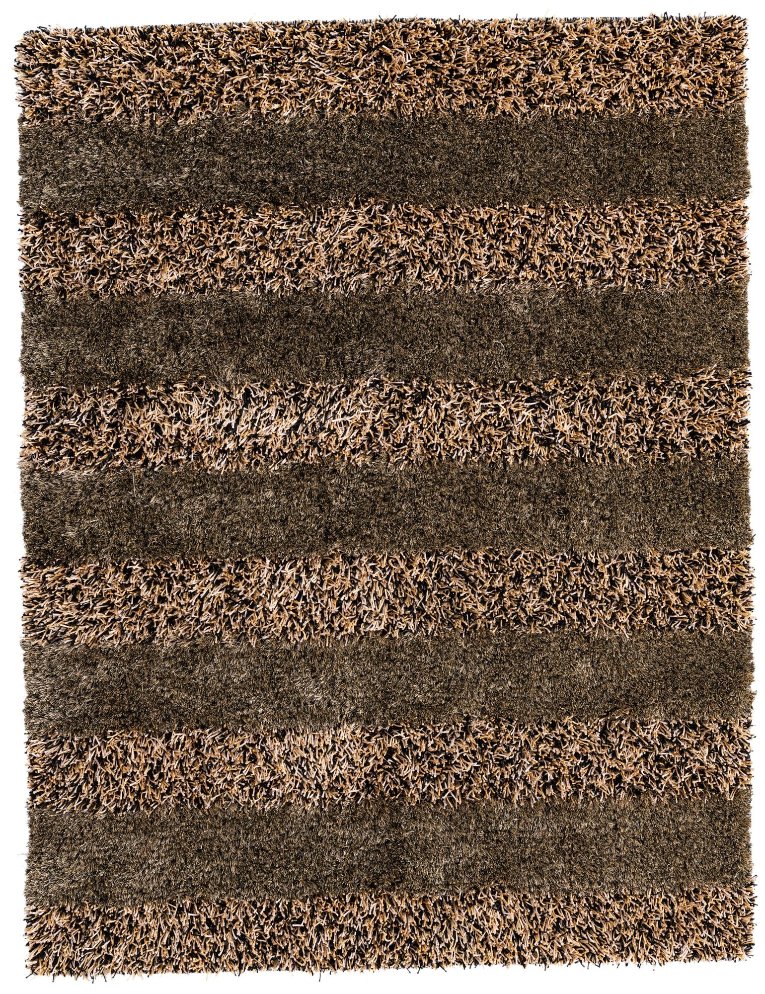  5' x 6' 7  Hand Knotted Multi-Tone Shag Rug