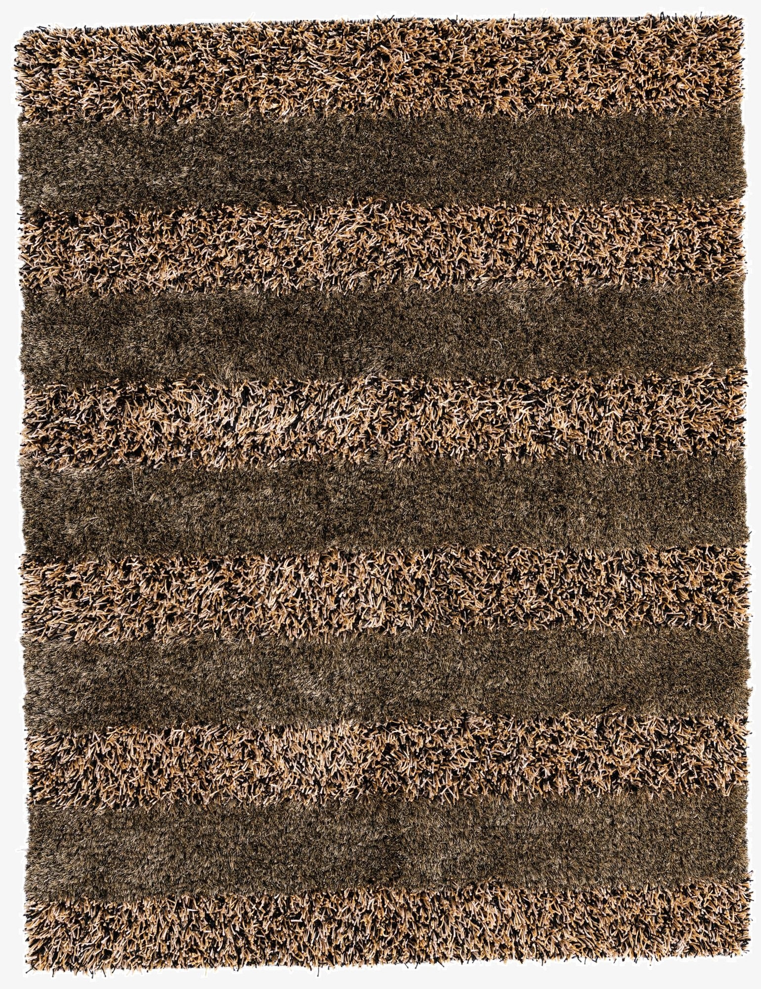  5' x 6' 7  Hand Knotted Multi-Tone Shag Rug