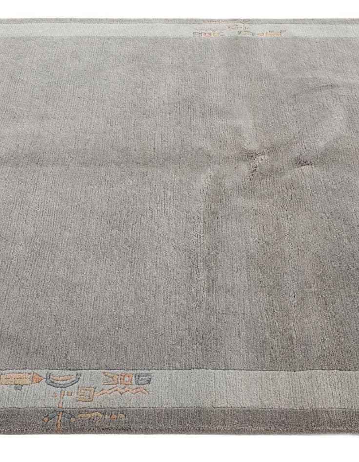 Detail image of  4' 8 x 6' 7  Hand Knotted Nepal Wool Rug