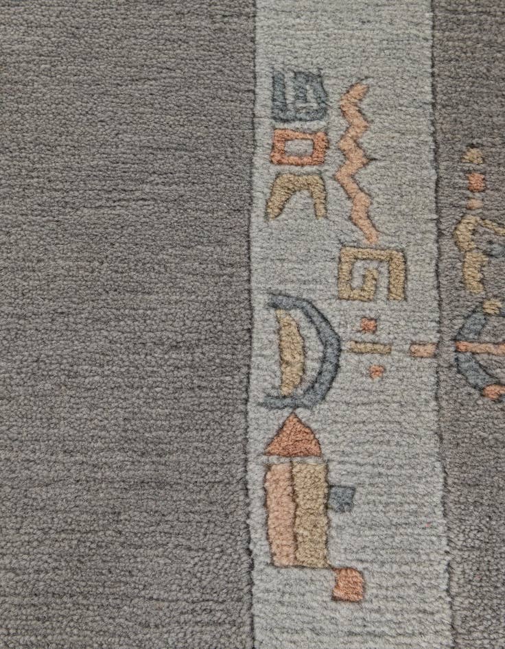 Detail image of  4' 8 x 6' 7  Hand Knotted Nepal Wool Rug