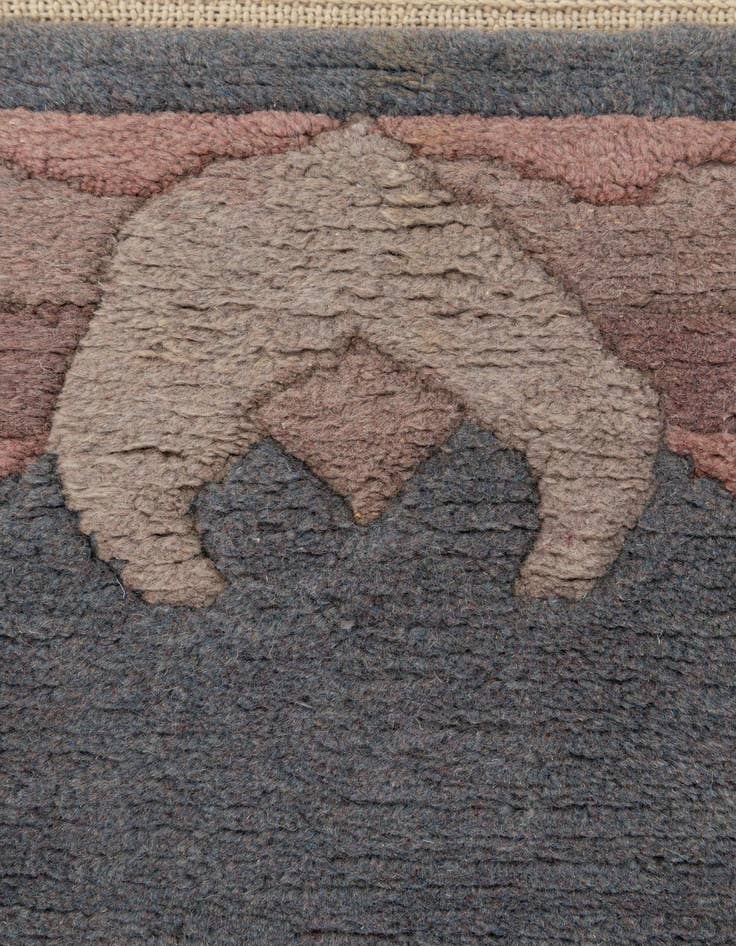 Detail image of  4' x 5' 9  Hand Knotted Nepal Wool Rug