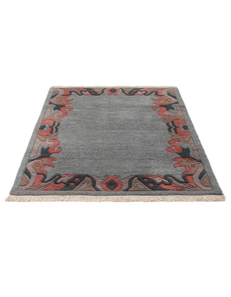 Detail image of  4' x 5' 11  Hand Knotted Nepal Wool Rug