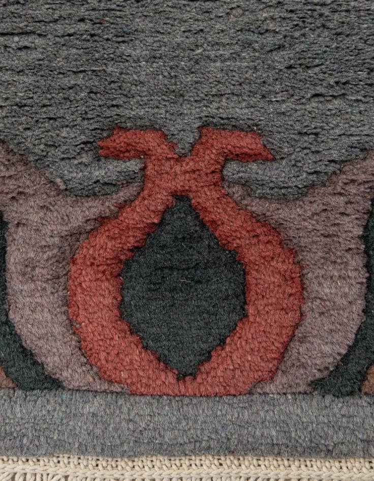 Detail image of  4' x 5' 11  Hand Knotted Nepal Wool Rug