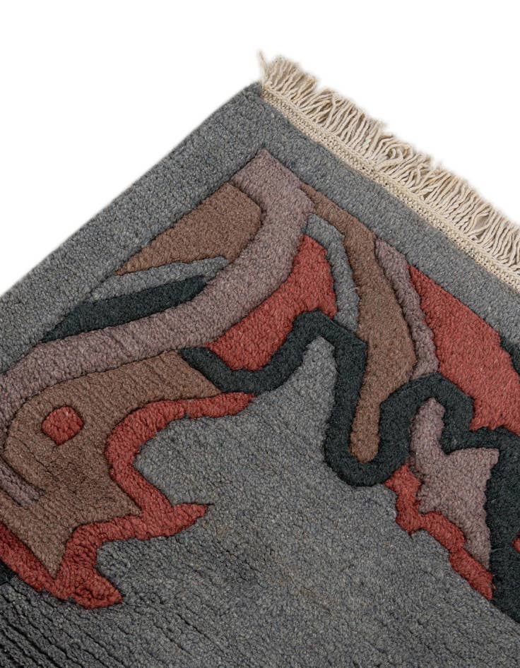 Detail image of  4' x 5' 11  Hand Knotted Nepal Wool Rug