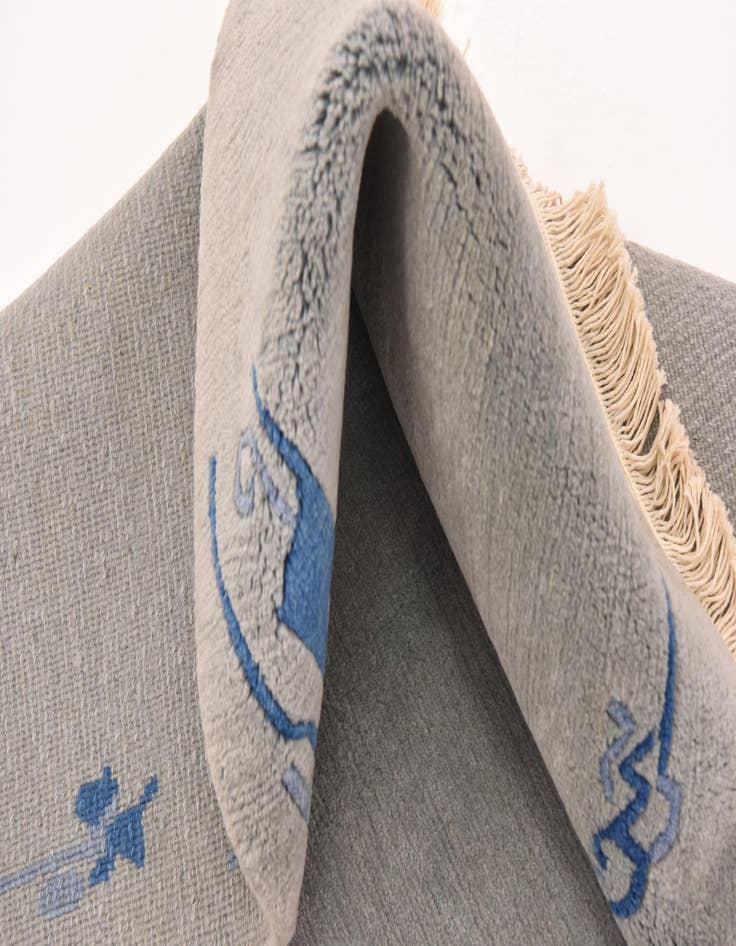 Detail image of  4' 8 x 6' 7  Hand Knotted Nepal Wool Rug