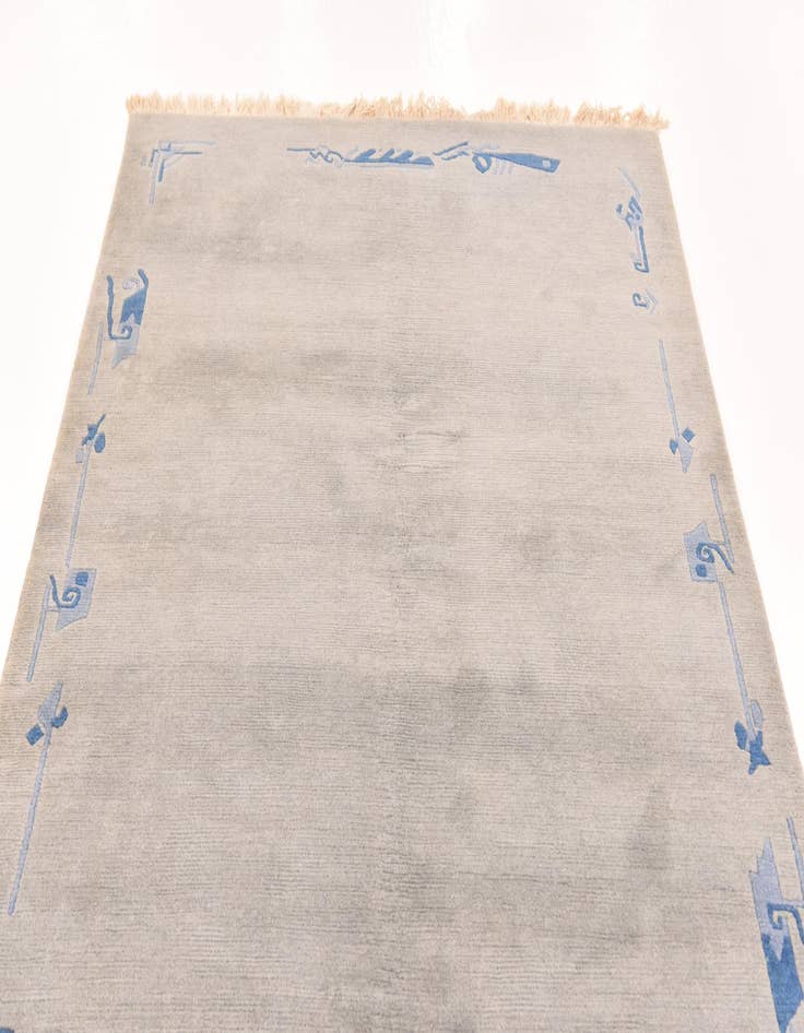 Detail image of  4' 8 x 6' 7  Hand Knotted Nepal Wool Rug