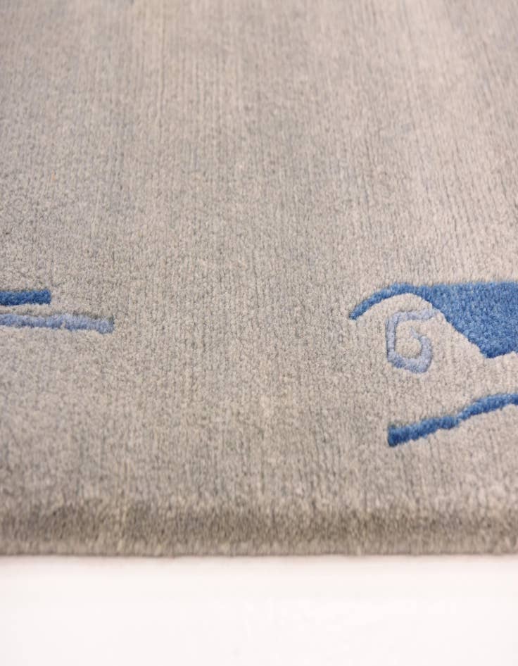 Detail image of  4' 8 x 6' 7  Hand Knotted Nepal Wool Rug