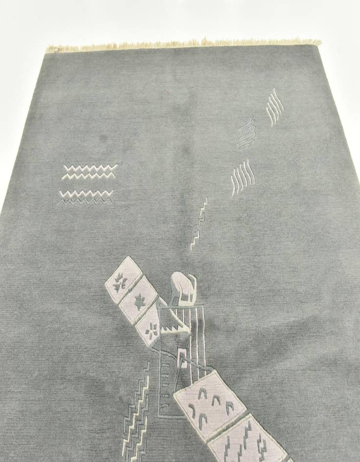 Detail image of  5' 6 x 7' 10  Hand Knotted Nepal Wool Rug