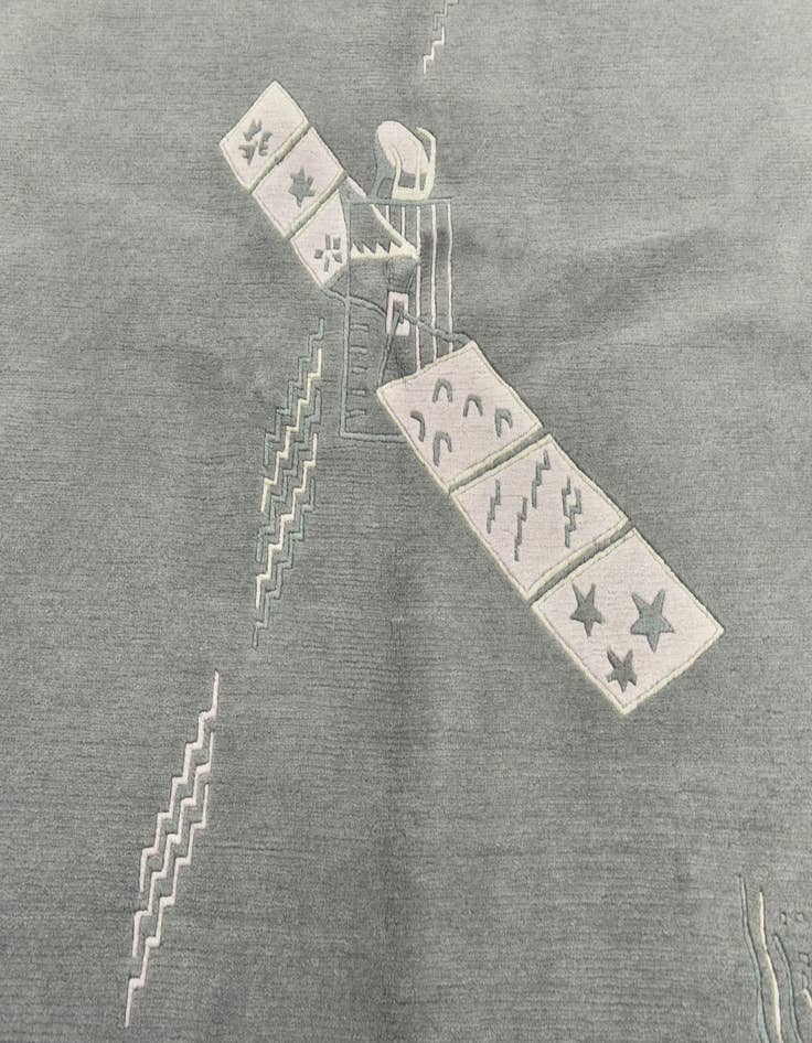 Detail image of  5' 6 x 7' 10  Hand Knotted Nepal Wool Rug