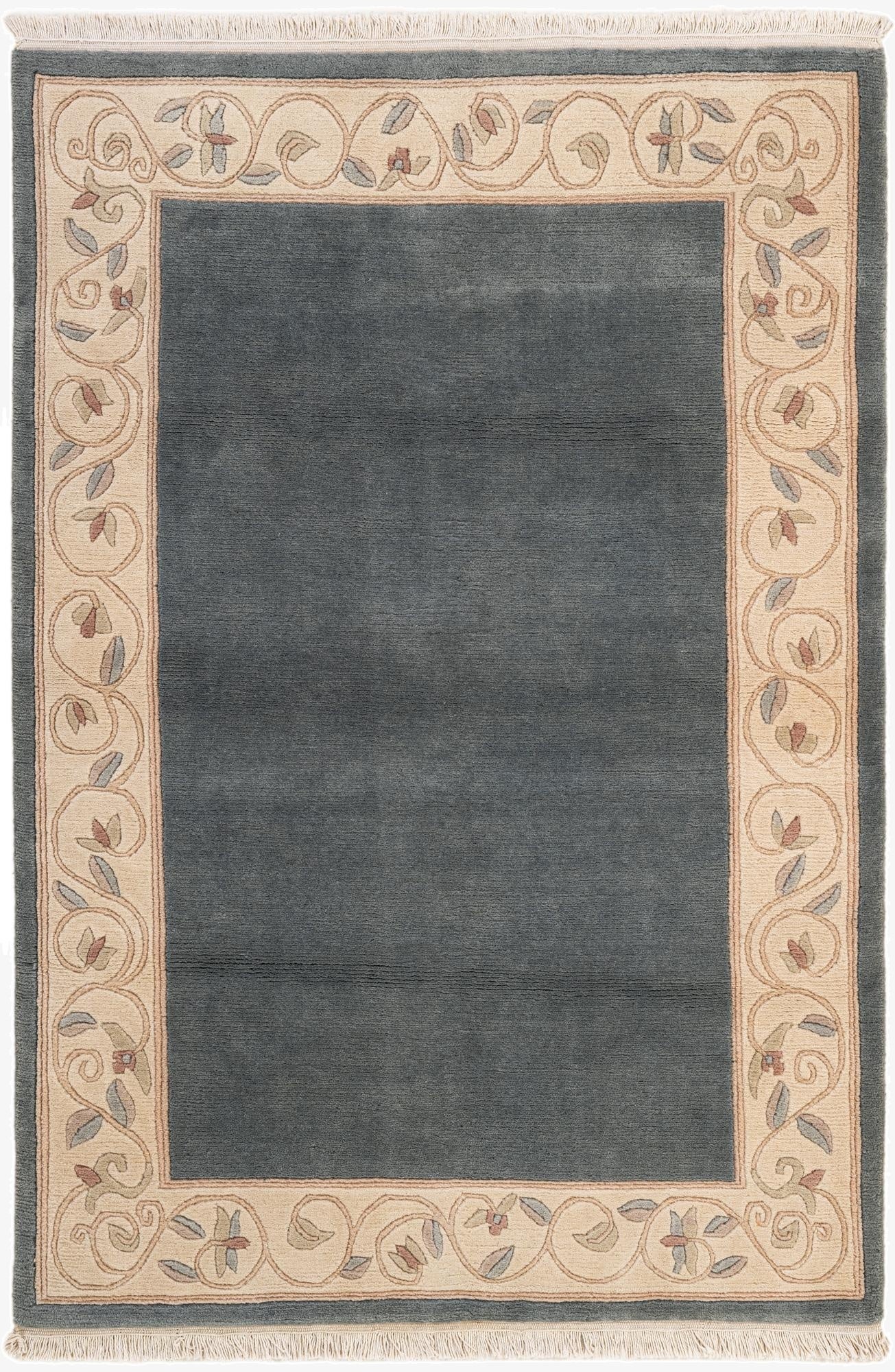  3' 11 x 5' 10  Hand Knotted Nepal Wool Rug