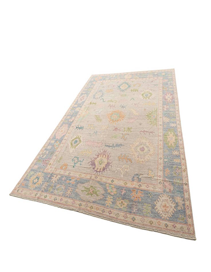 Detail image of  10' 2 x 13' 10  Hand Knotted Oushak Rug