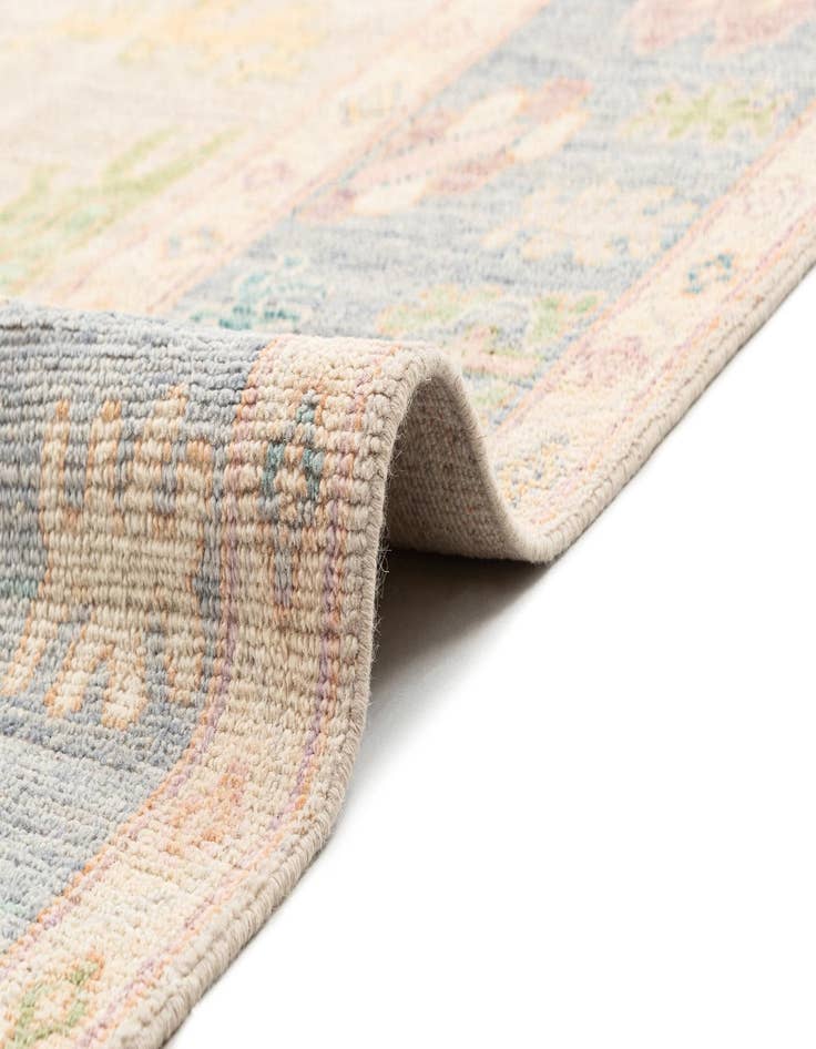 Detail image of  10' 2 x 13' 10  Hand Knotted Oushak Rug