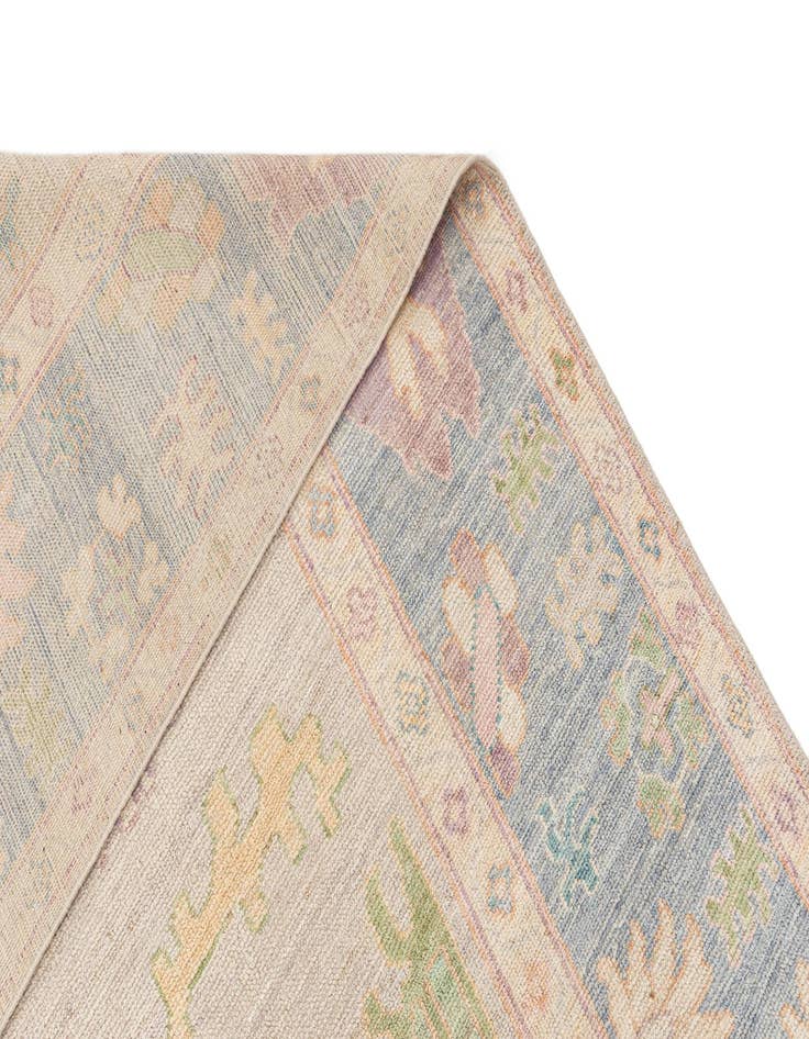 Detail image of  10' 2 x 13' 10  Hand Knotted Oushak Rug