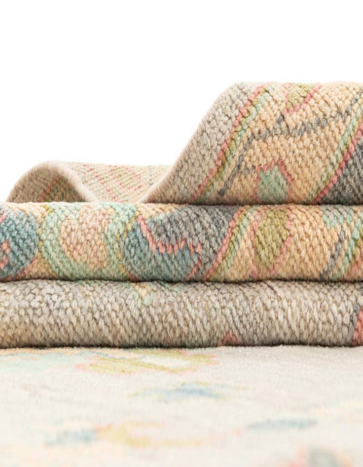 Detail image of  9' 11 x 13' 9  Hand Knotted Oushak Rug