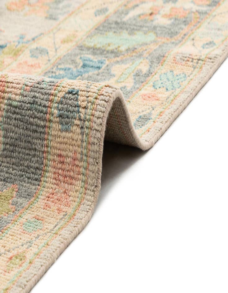 Detail image of  9' 11 x 13' 9  Hand Knotted Oushak Rug