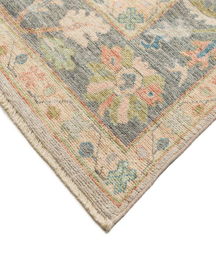 Detail image of  9' 11 x 13' 9  Hand Knotted Oushak Rug