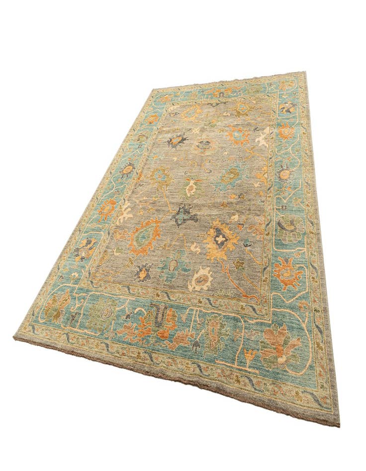 Detail image of  9' 1 x 11' 9  Hand Knotted Oushak Rug