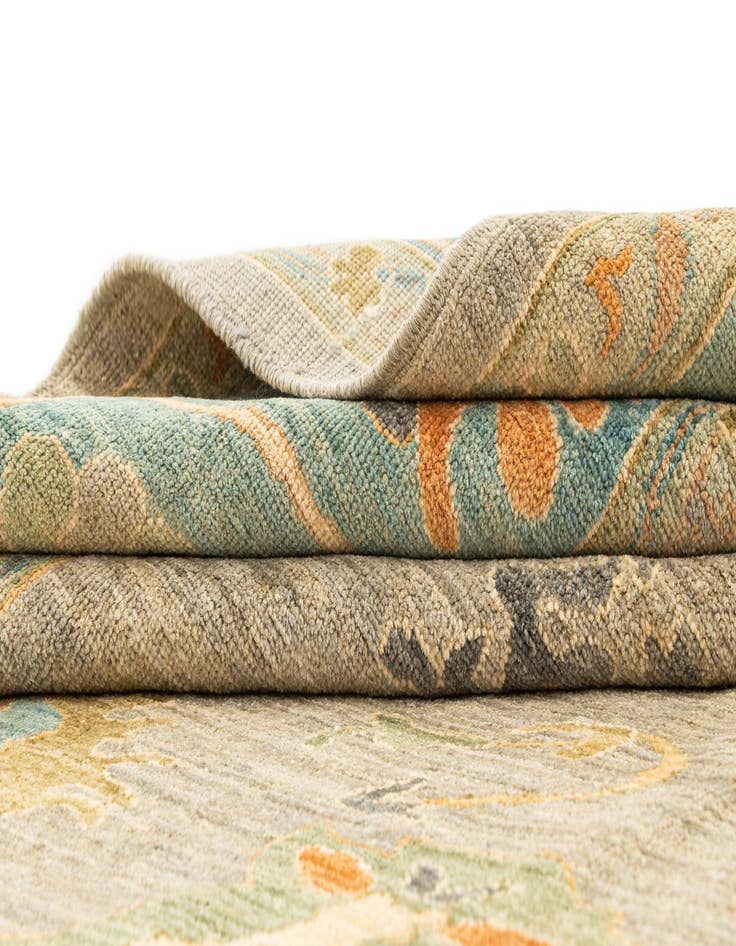 Detail image of  9' 1 x 11' 9  Hand Knotted Oushak Rug