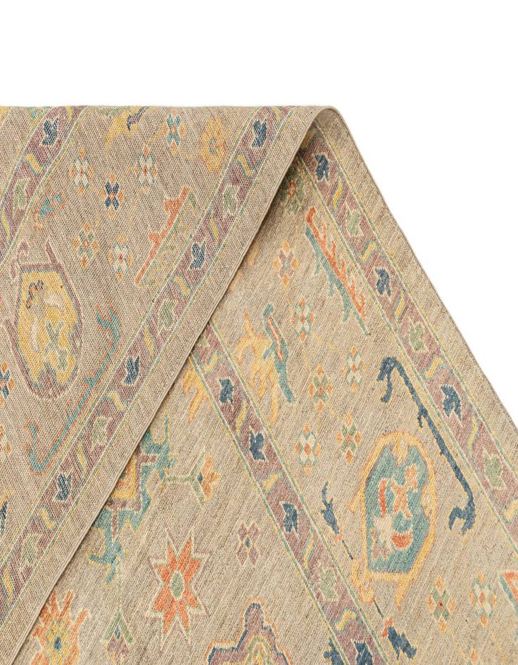 Detail image of  8' 11 x 12'  Hand Knotted Oushak Rug