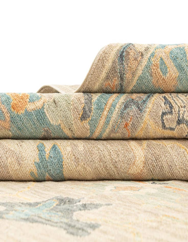 Detail image of  8' 3 x 9' 9  Hand Knotted Oushak Rug