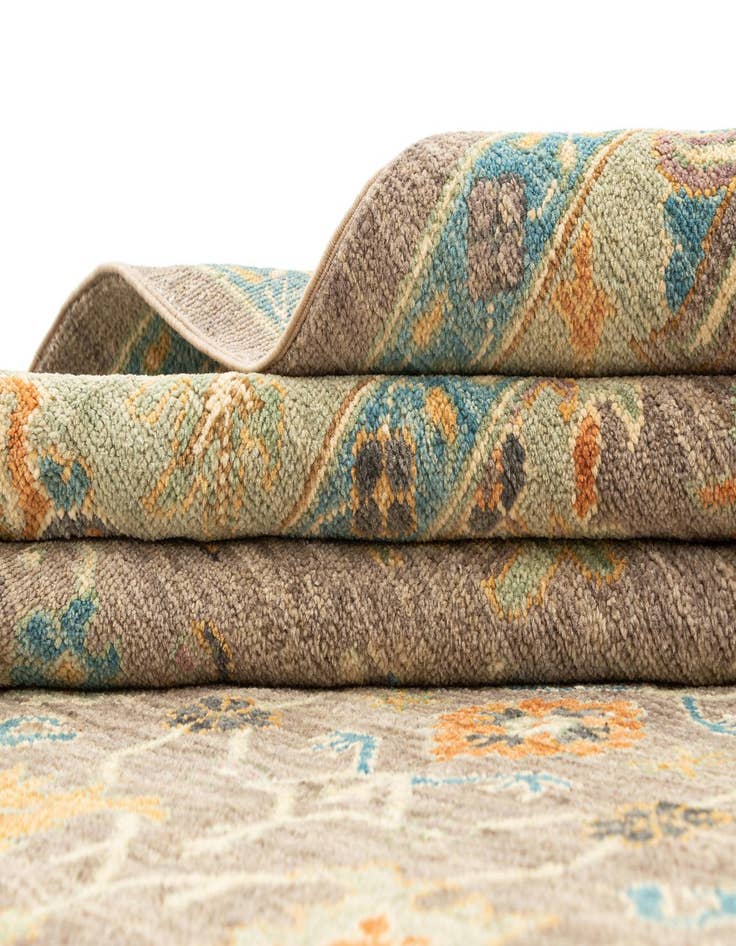 Detail image of  8' 1 x 9' 10  Hand Knotted Oushak Rug