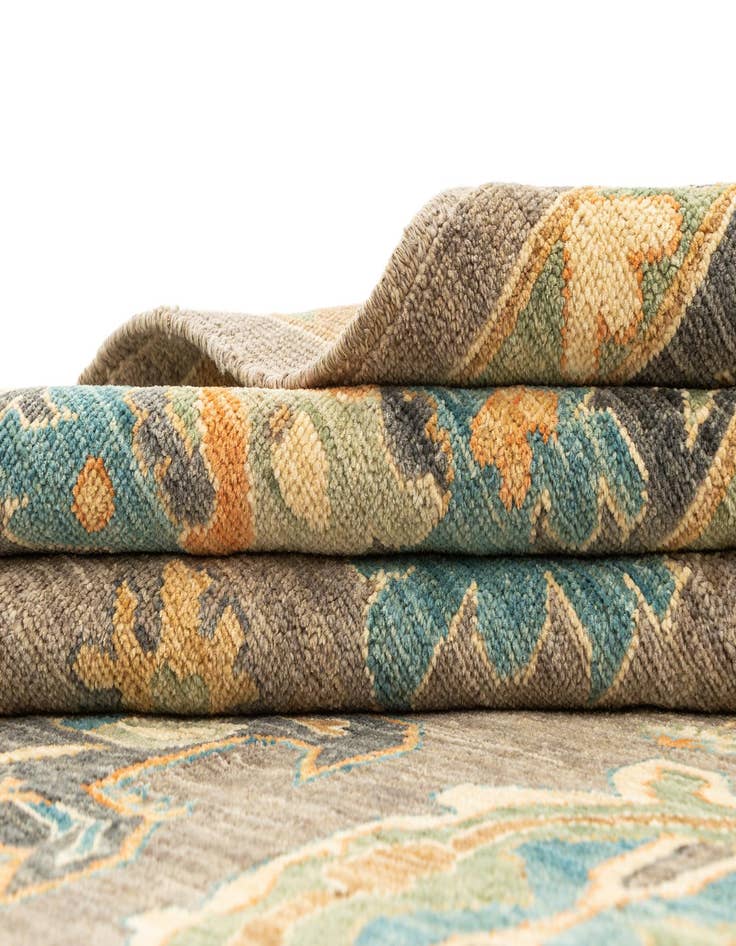 Detail image of  8' 2 x 9' 11  Hand Knotted Oushak Rug