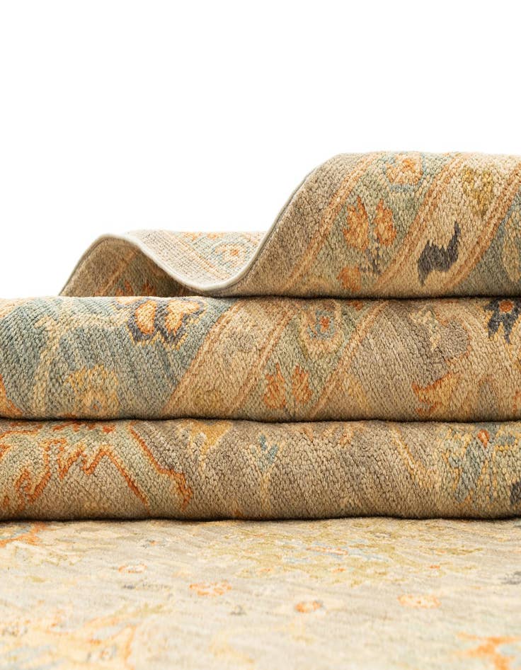 Detail image of  8' 4 x 9' 8  Hand Knotted Oushak Rug