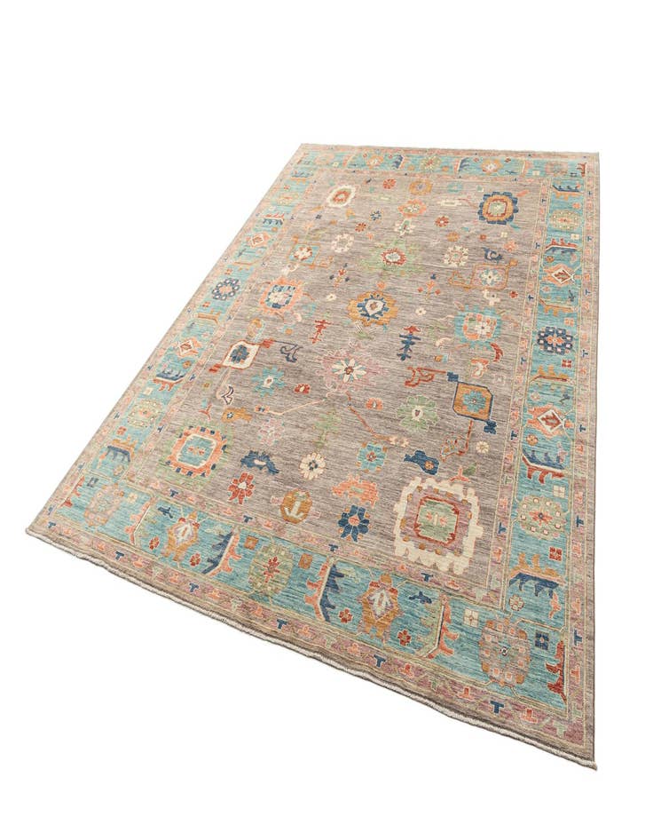 Detail image of  9' 1 x 11' 5  Hand Knotted Oushak Rug