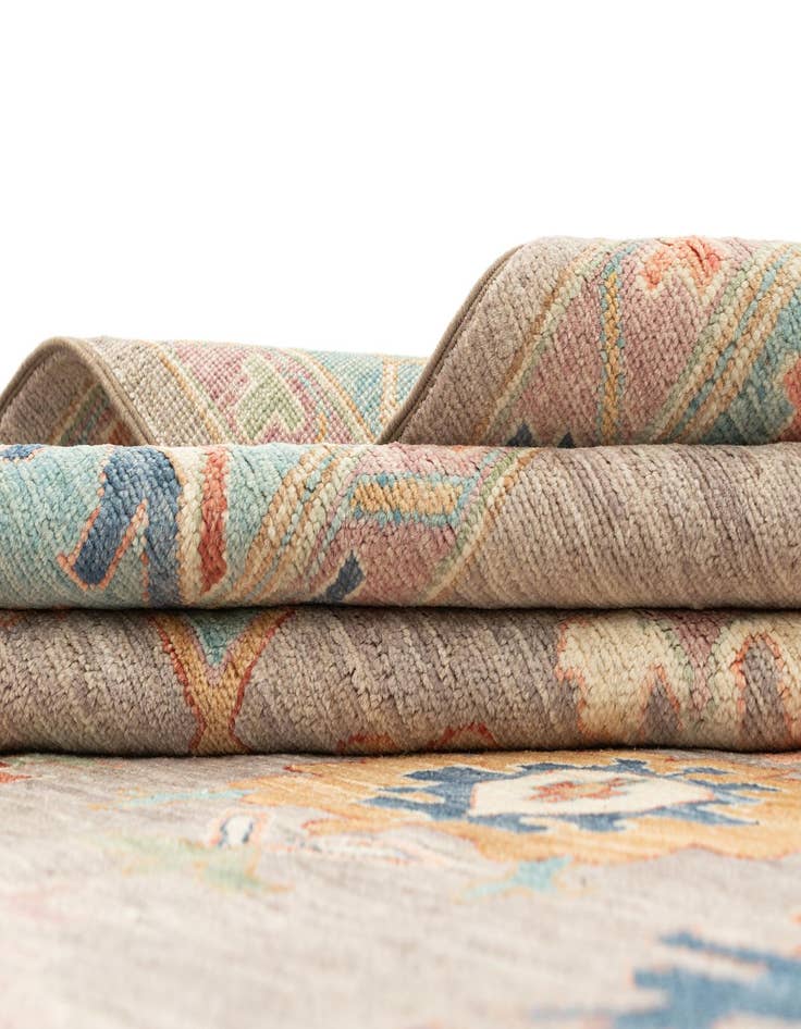 Detail image of  9' 1 x 11' 5  Hand Knotted Oushak Rug