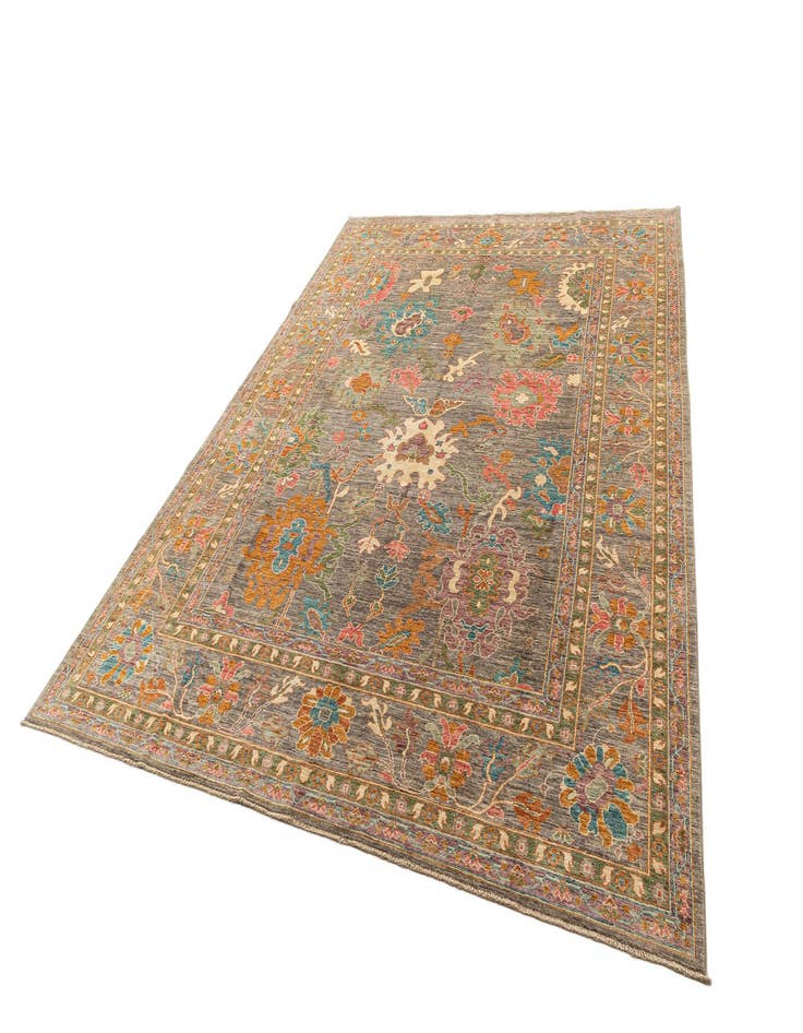 Detail image of  9' 1 x 11' 9  Hand Knotted Oushak Rug