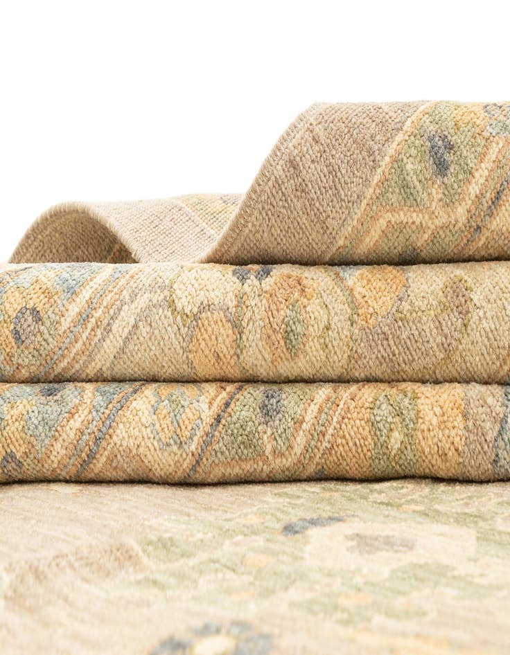 Detail image of  13' x 16'  Hand Knotted Oushak Rug