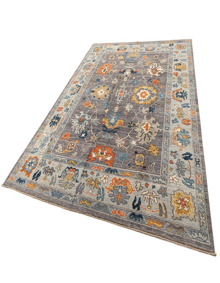 Detail image of  9' 5 x 11' 10  Hand Knotted Oushak Rug